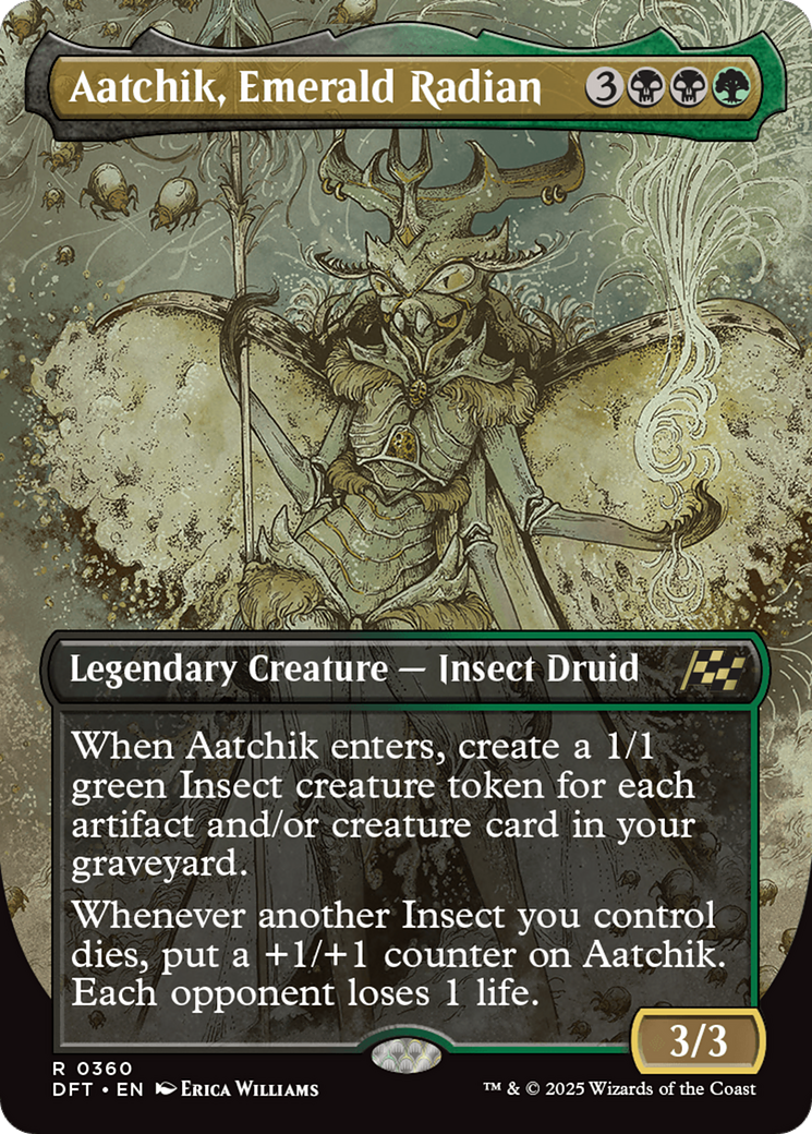 Aatchik, Emerald Radian (DFT-360) [Aetherdrift] (Borderless) Foil