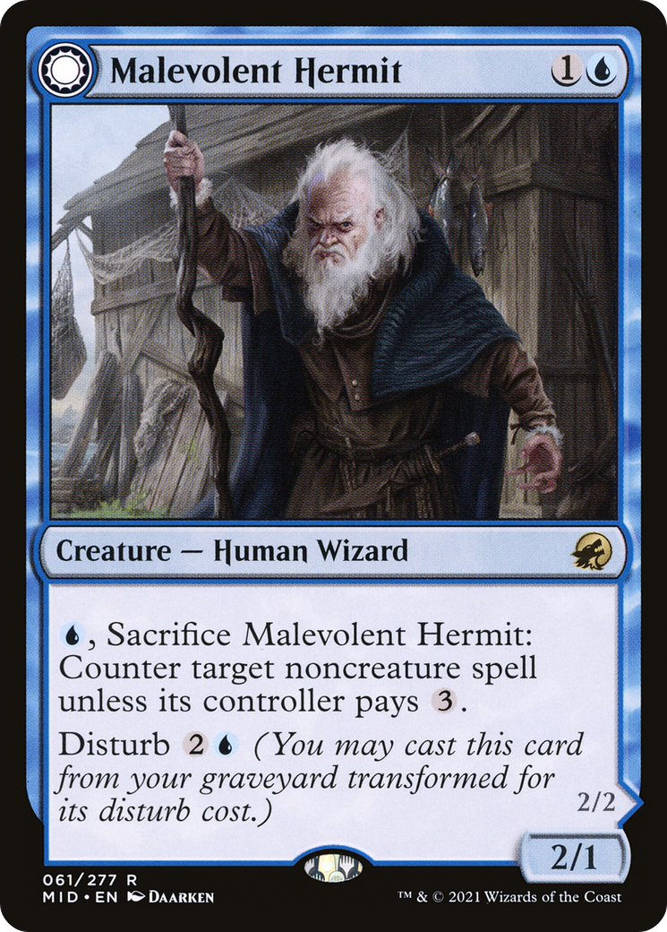 Malevolent Hermit (MID-061) [Innistrad: Midnight Hunt]