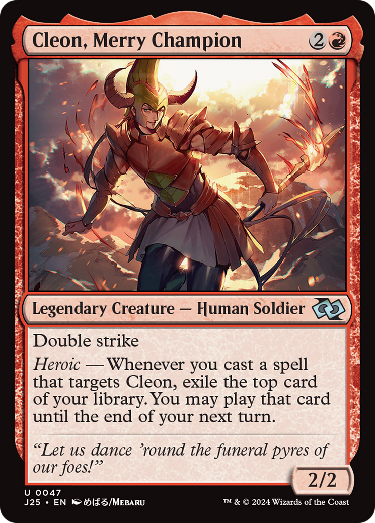 Cleon, Merry Champion (J25-047) [Foundations Jumpstart]