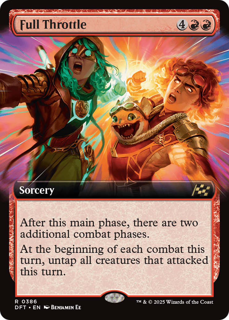 Full Throttle (DFT-386) [Aetherdrift]: (Extended Art) Foil