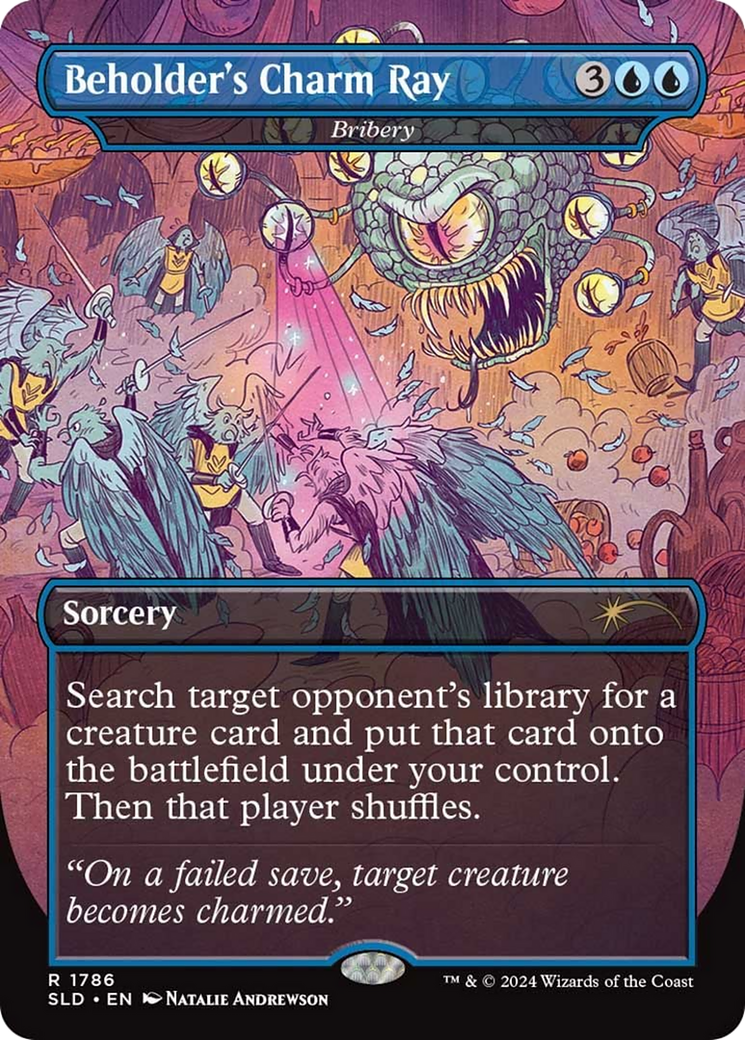 Bribery (SLD-1786) [Secret Lair Drop] / Beholder's Charm Ray (Borderless)