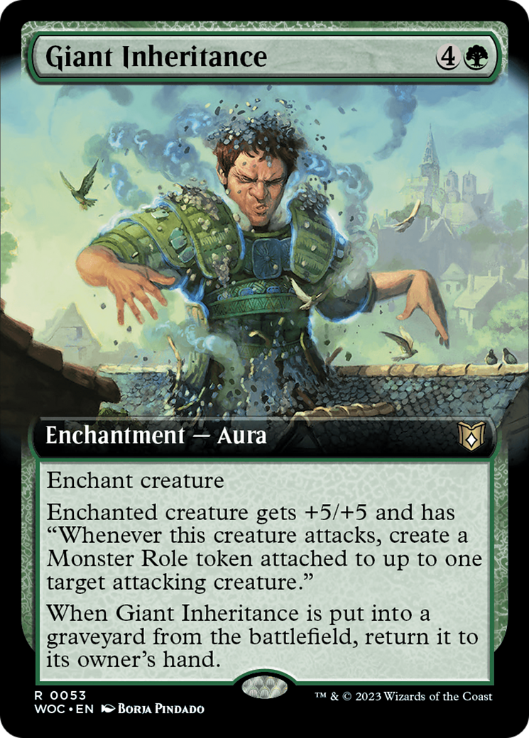 Giant Inheritance (WOC-053) [Wilds of Eldraine Commander]: (Extended Art)