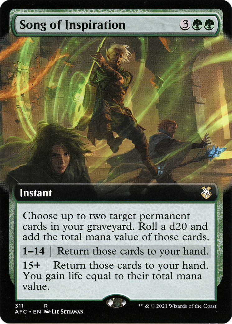 Song of Inspiration (AFC-311) [Forgotten Realms Commander]: (Extended Art)