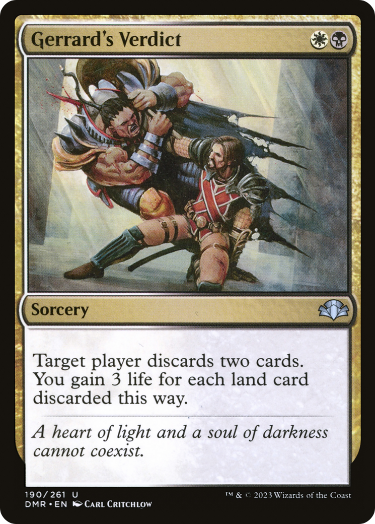 Gerrard's Verdict (DMR-190) [Dominaria Remastered] Foil