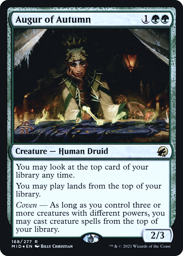 Augur of Autumn (PRE-168S) [Innistrad: Midnight Hunt Promos] Foil