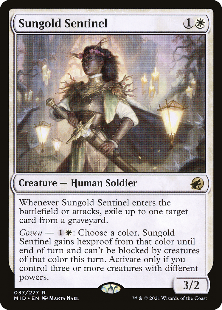 Sungold Sentinel (MID-037) [Innistrad: Midnight Hunt] Foil
