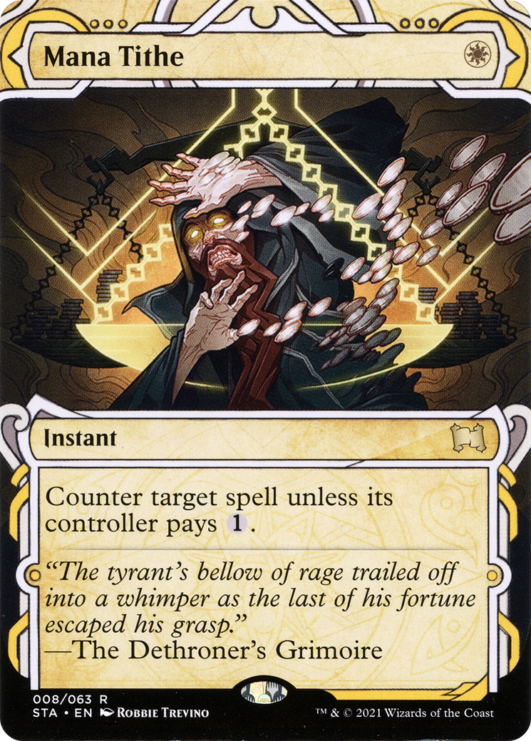Mana Tithe (STA-008) (Showcase) (Borderless) [Strixhaven Mystical Archive]
