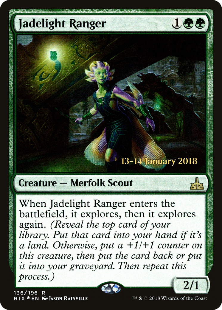 Jadelight Ranger (PRE-136S) [Rivals of Ixalan Promos] Foil