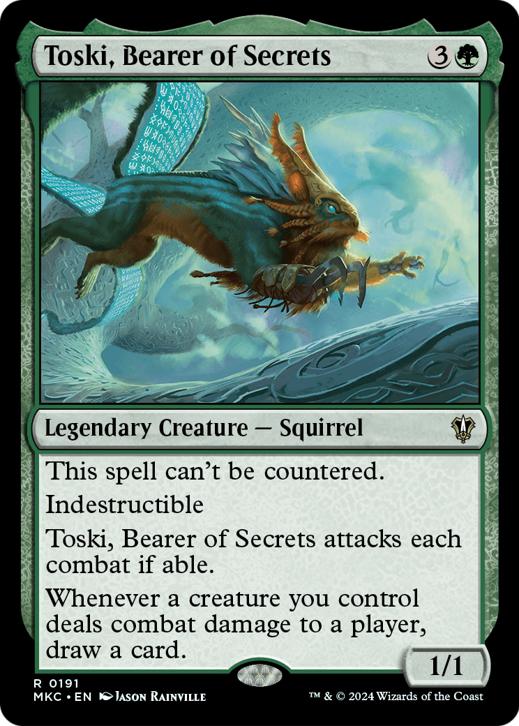 Toski, Bearer of Secrets (MKC-191) [Murders at Karlov Manor Commander]