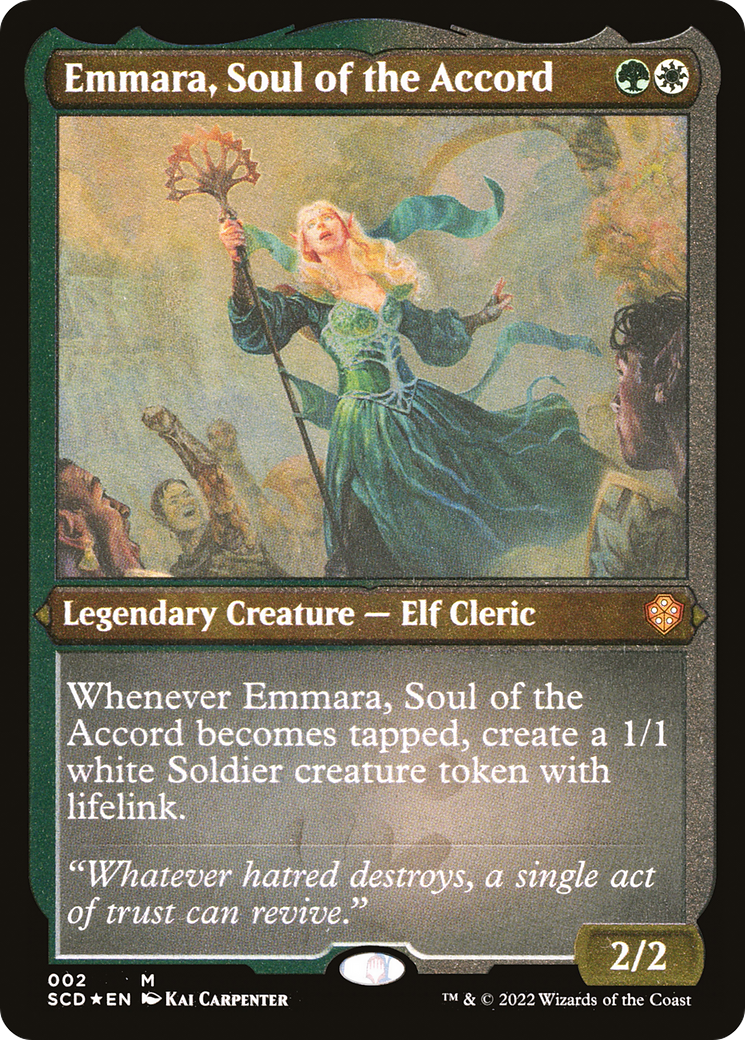 Emmara, Soul of the Accord (Foil Etched) (SCD-002) [Starter Commander Decks] Foil