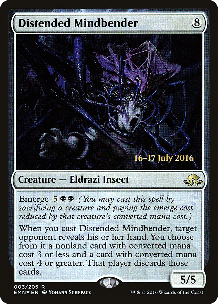 Distended Mindbender (PRE-03S) [Eldritch Moon Promos] Foil