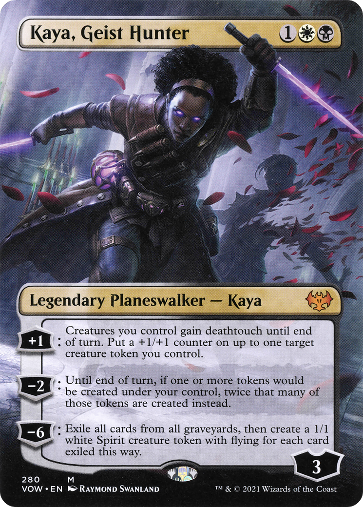 Kaya, Geist Hunter (VOW-280) [Innistrad: Crimson Vow] (Borderless) Foil
