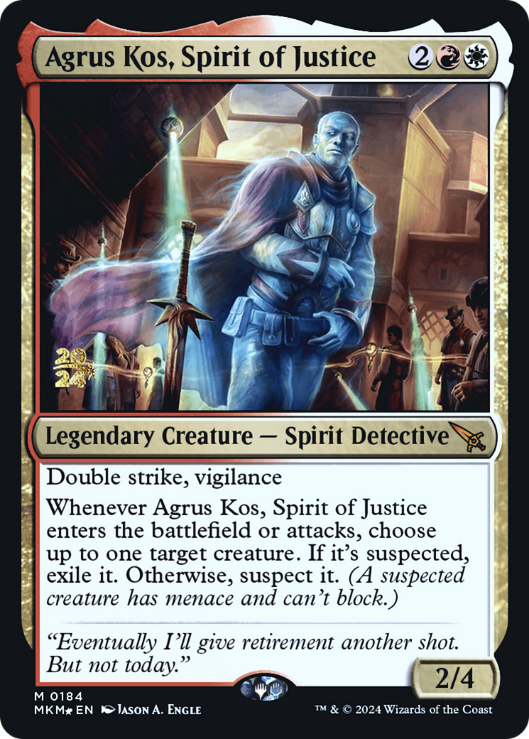 Agrus Kos, Spirit of Justice (PRE-184) [Murders at Karlov Manor Promos] Foil