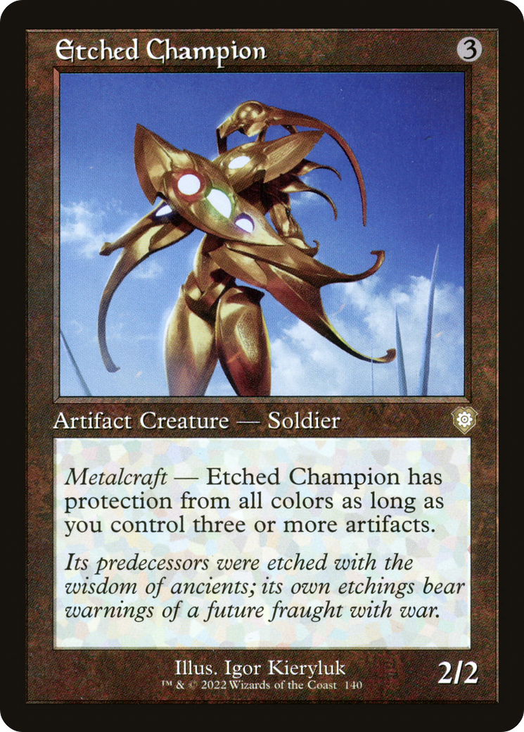 Etched Champion (Retro Frame) (BRC-140) [The Brothers' War Commander]