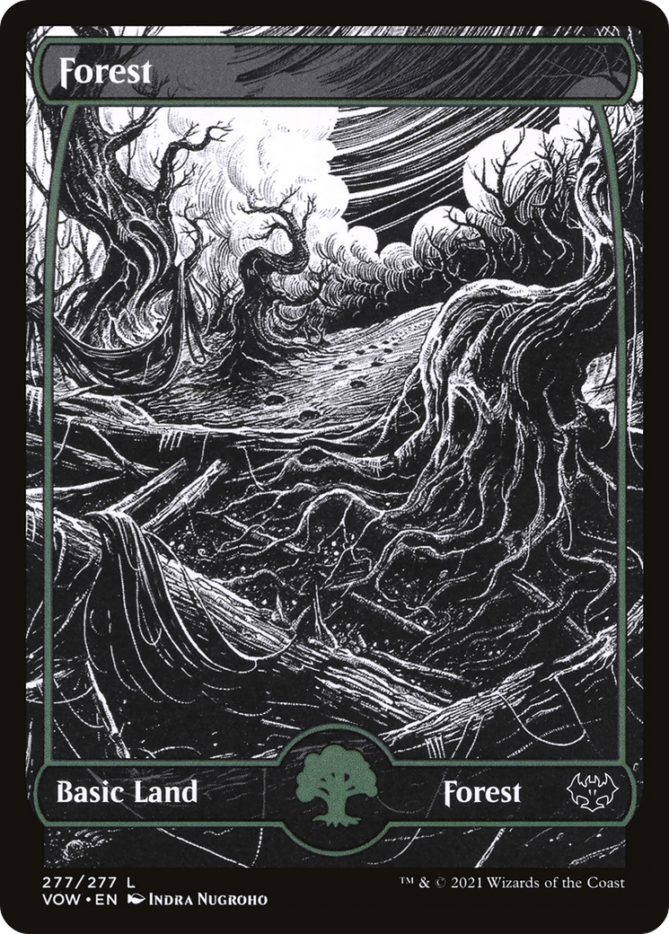 Forest (VOW-277) (Showcase) [Innistrad: Crimson Vow]