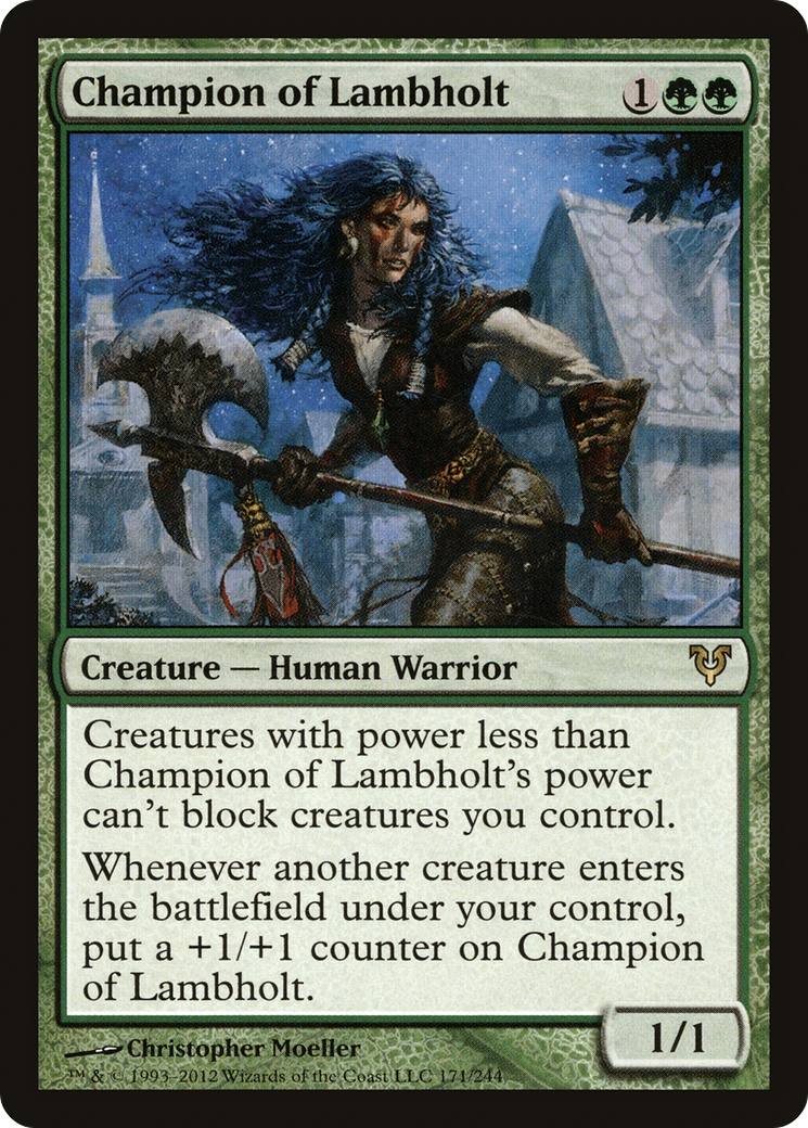 Champion of Lambholt (AVR-171) [Avacyn Restored] Foil