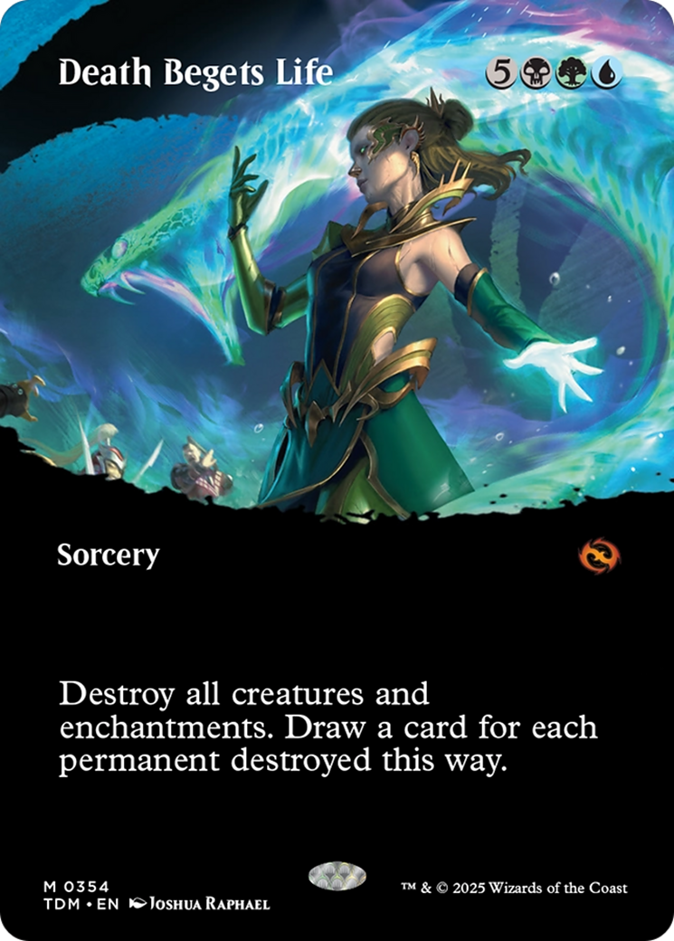 Death Begets Life (TDM-354) [Tarkir: Dragonstorm]: (Showcase) (Borderless)
