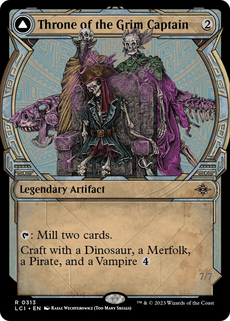 Throne of the Grim Captain // The Grim Captain (LCI-313) [The Lost Caverns of Ixalan]: (Showcase)