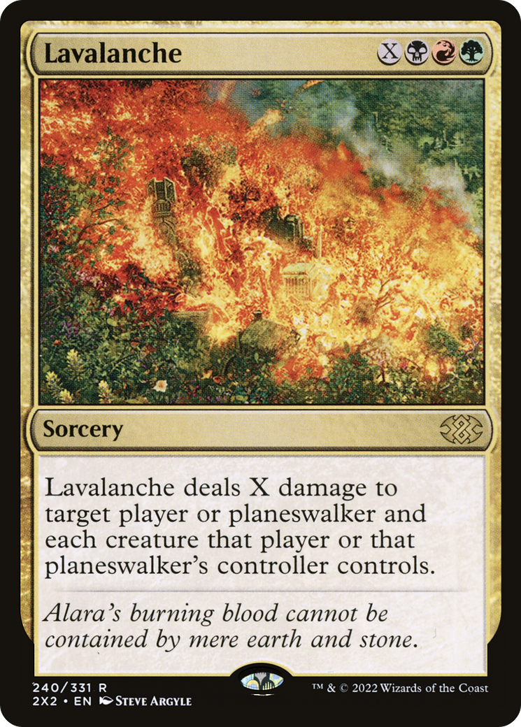 Lavalanche (2X2-240) [Double Masters 2022] Foil