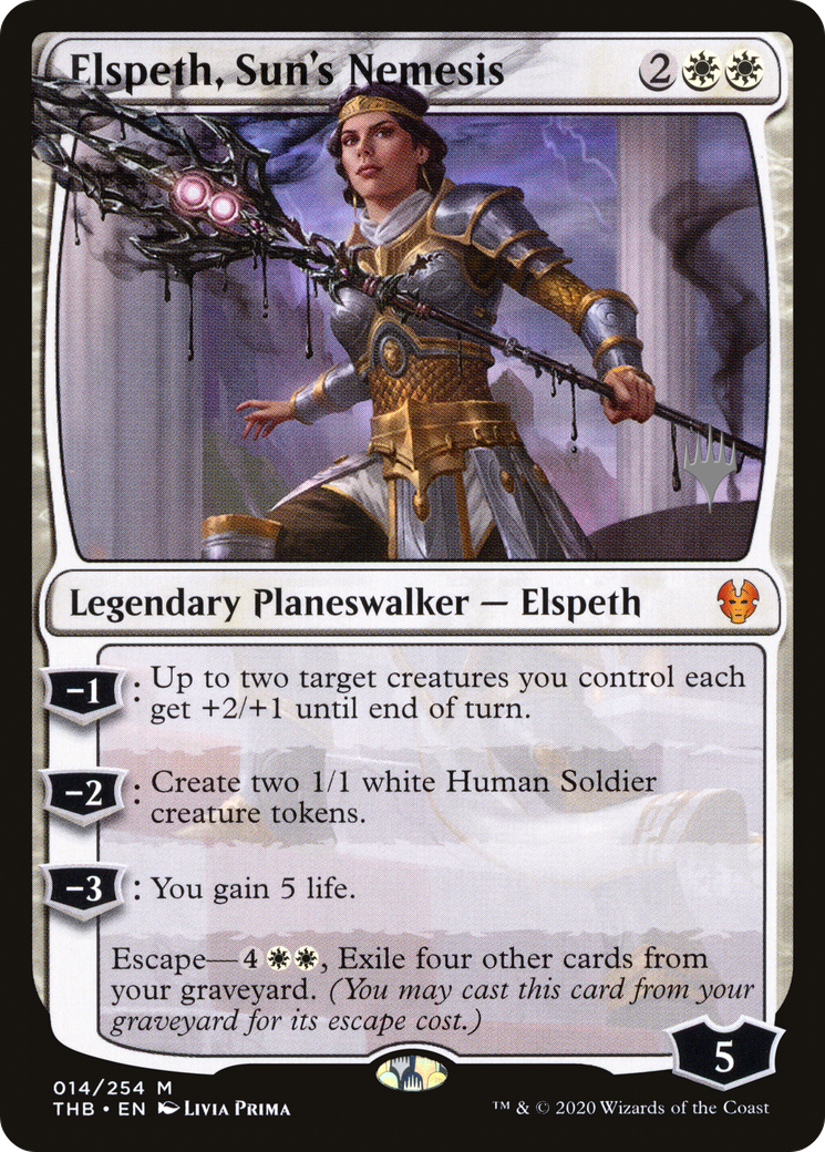 Elspeth, Sun's Nemesis (PPTHB-14P) [Theros Beyond Death Promos] Foil