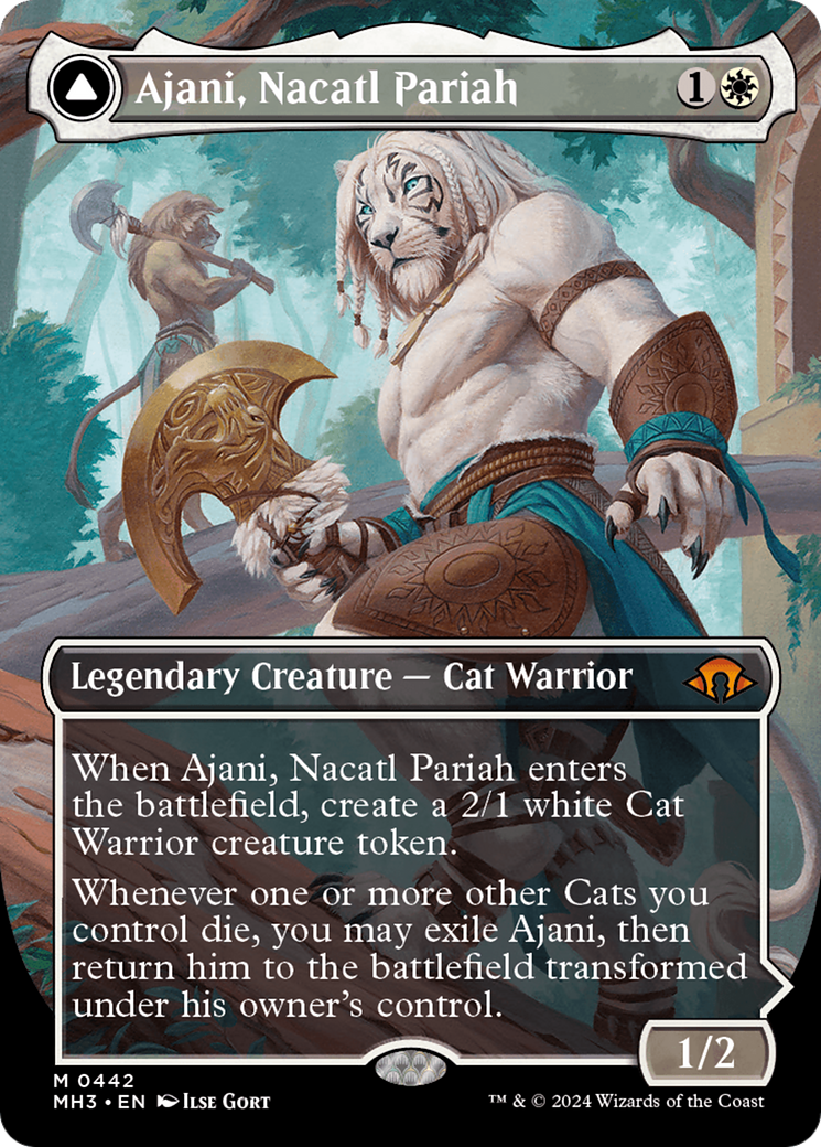 Ajani, Nacatl Pariah // Ajani, Nacatl Avenger (MH3-442) [Modern Horizons 3] (Borderless)