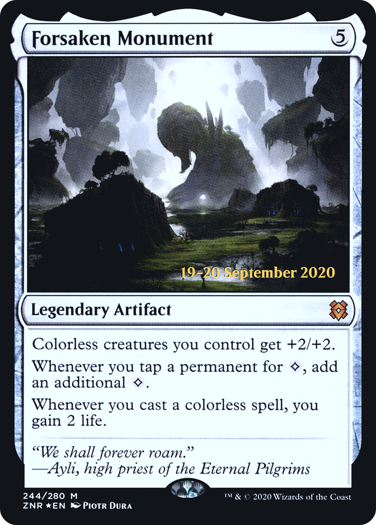 Forsaken Monument (PRE-244S) [Zendikar Rising Promos] Foil