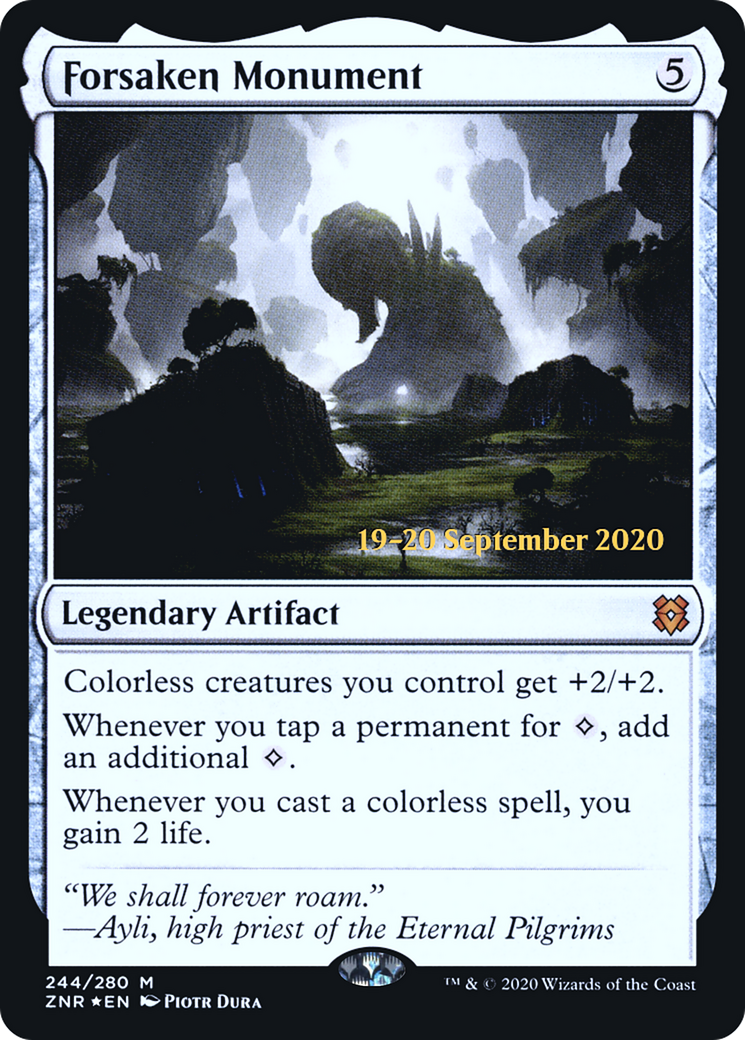 Forsaken Monument (PRE-244S) [Zendikar Rising Promos] Foil