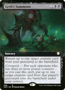 Geth's Summons (ONC-049) [Phyrexia: All Will Be One Commander]: (Extended Art)