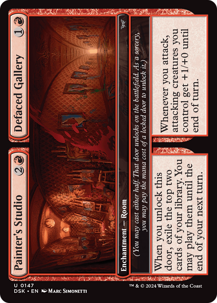 Painter's Studio // Defaced Gallery (DSK-147) [Duskmourn: House of Horror] Foil