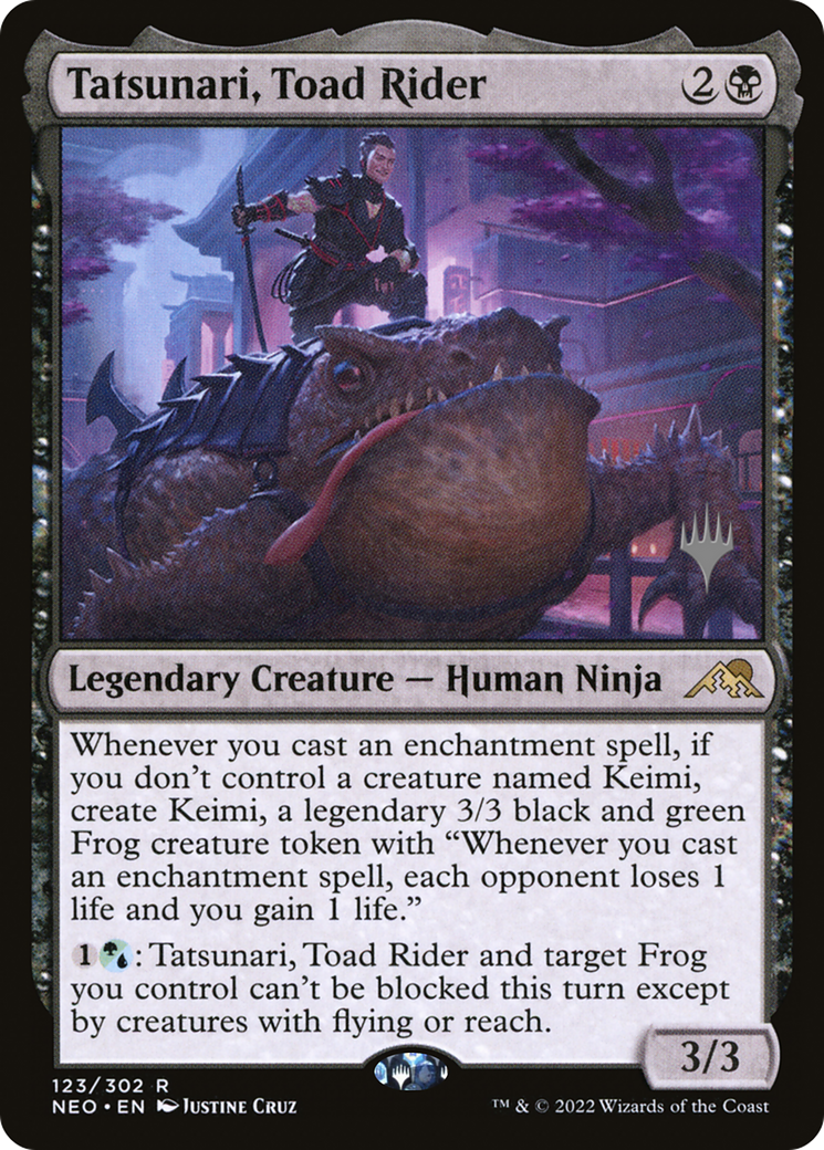 Tatsunari, Toad Rider (PPNEO-123P) [Kamigawa: Neon Dynasty Promos]