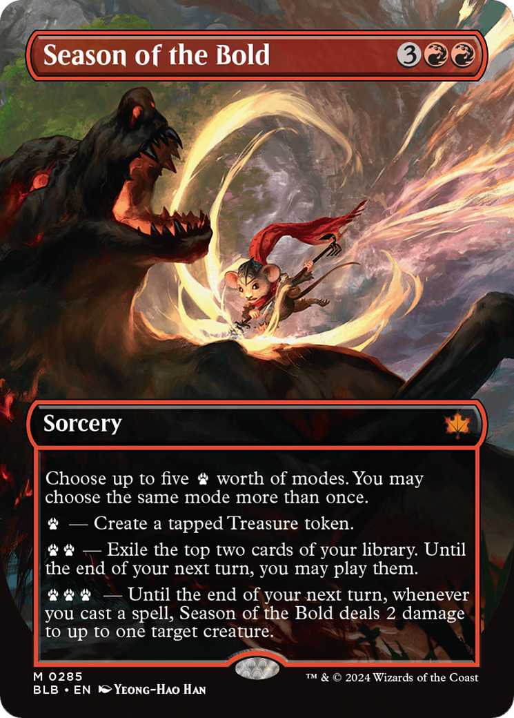 Season of the Bold (BLB-285) [Bloomburrow]: (Showcase) (Borderless)
