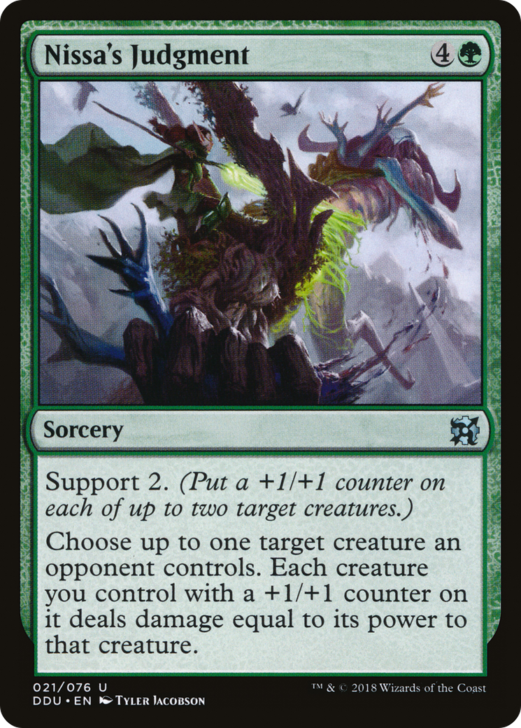 Nissa's Judgment (DDU-021) [Duel Decks: Elves vs. Inventors]