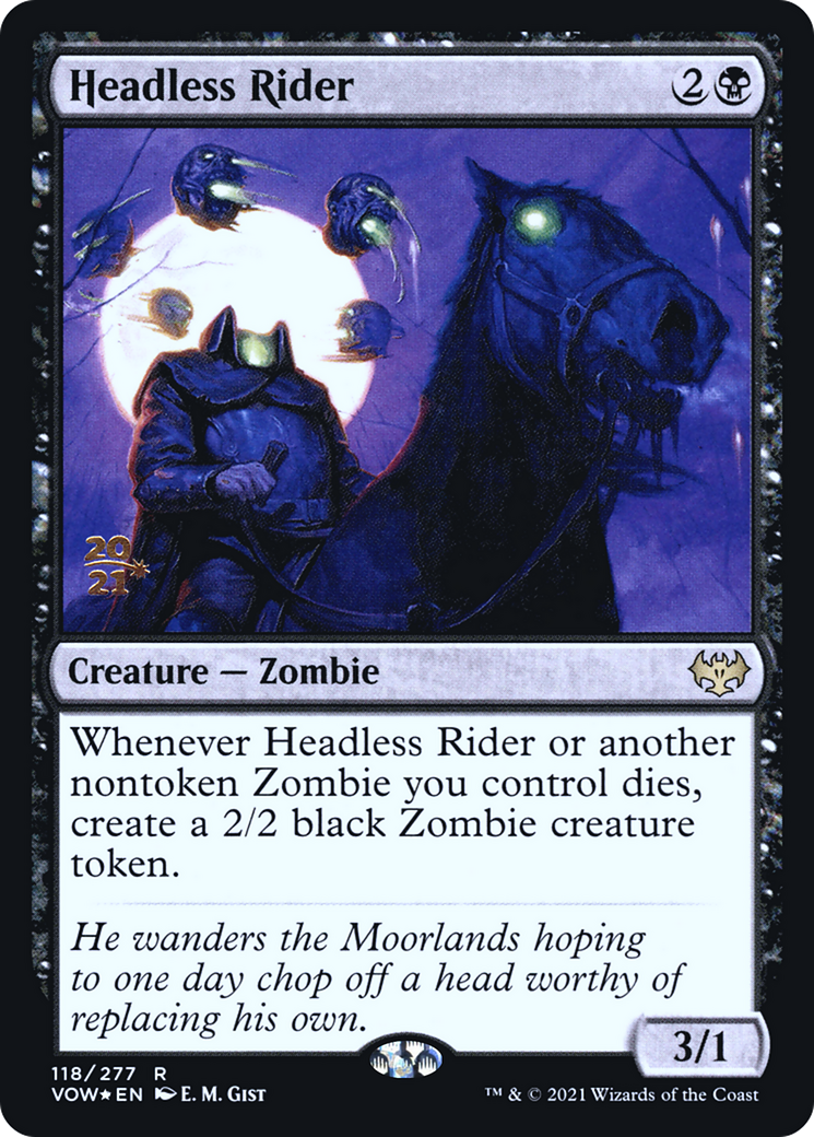 Headless Rider (PRE-118S) [Innistrad: Crimson Vow Promos] Foil
