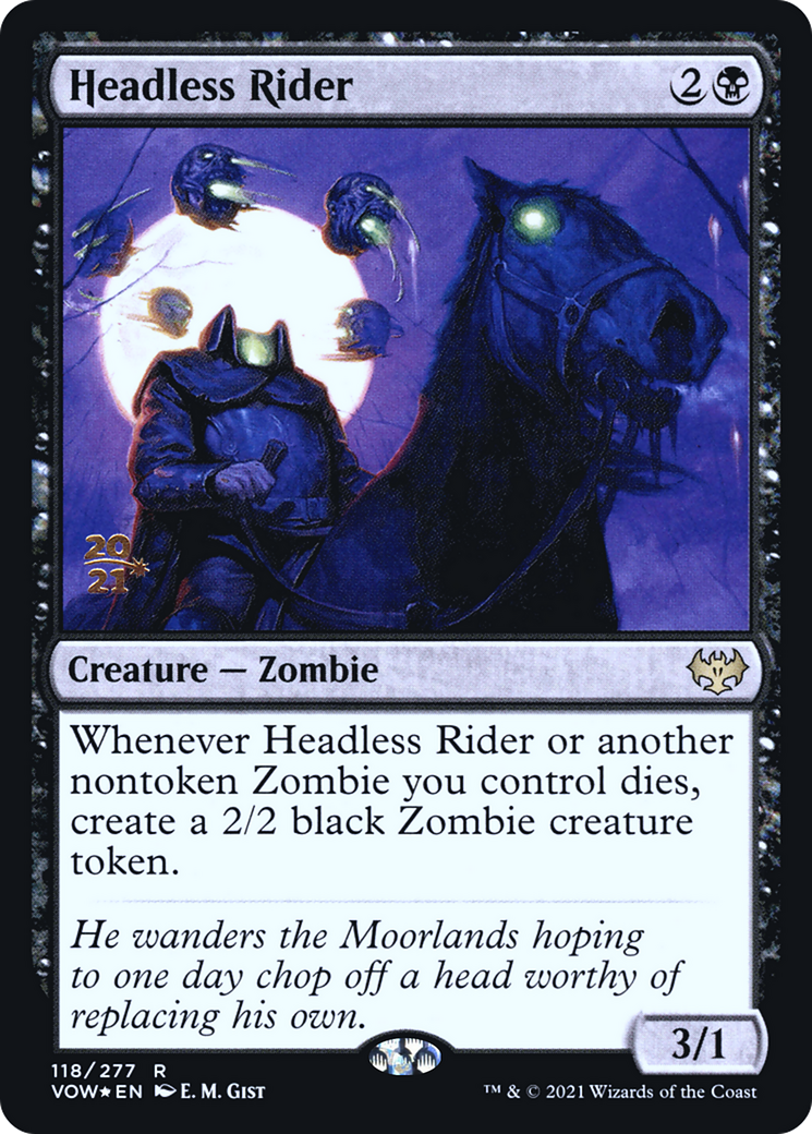 Headless Rider (PRE-118) [Innistrad: Crimson Vow Promos] Foil