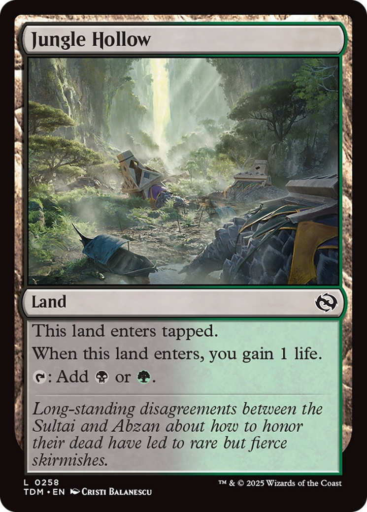 Jungle Hollow (TDM-258) [Tarkir: Dragonstorm] Foil