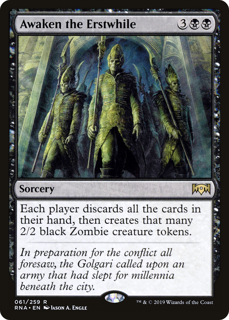 Awaken the Erstwhile (RNA-061) [Ravnica Allegiance] Foil