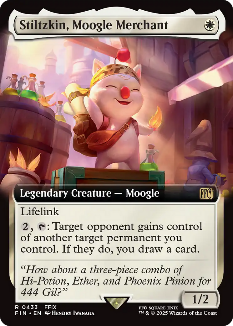 Stiltzkin, Moogle Merchant (Extended Art) (FIN-433) [FINAL FANTASY]: (Extended Art) Foil