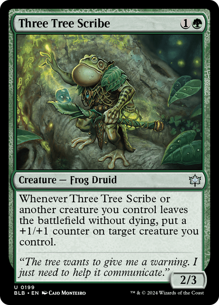Three Tree Scribe (BLB-199) [Bloomburrow] Foil
