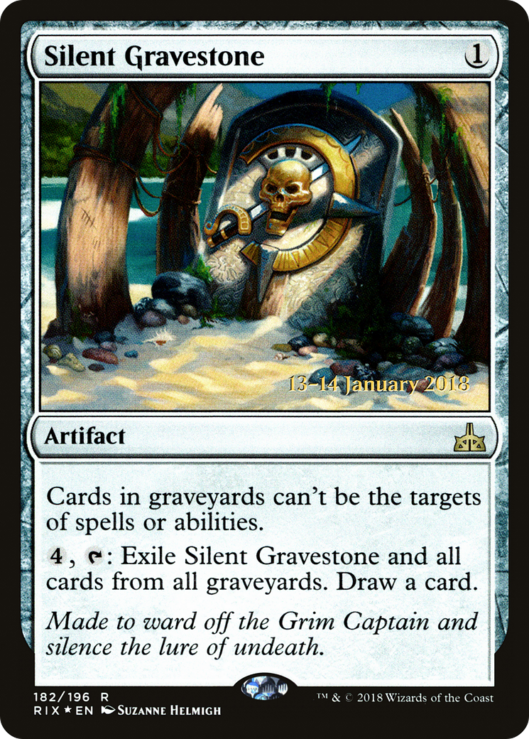 Silent Gravestone (PRE-182S) [Rivals of Ixalan Promos] Foil