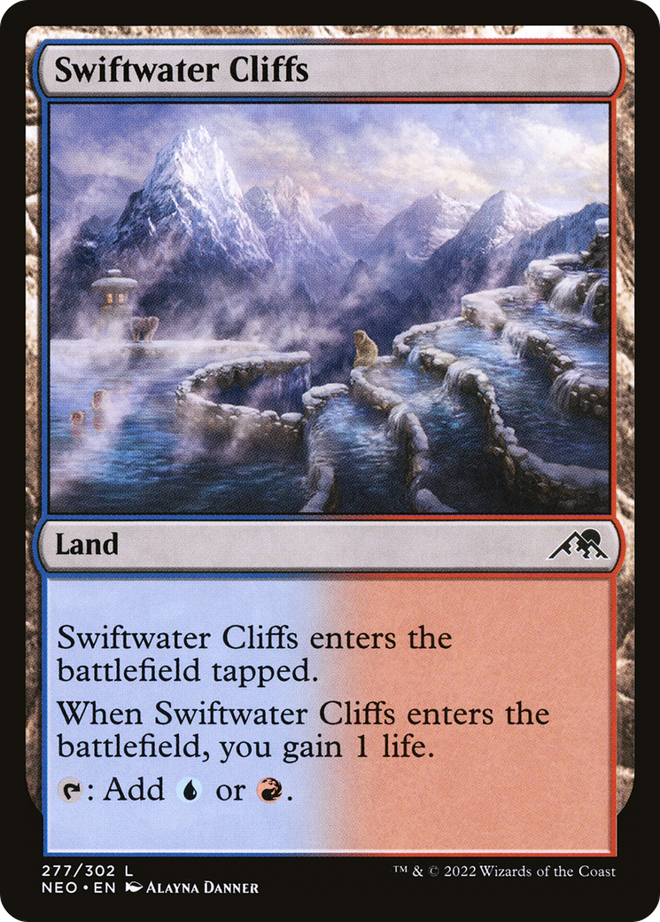 Swiftwater Cliffs (NEO-277) [Kamigawa: Neon Dynasty]