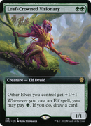 Leaf-Crowned Visionary (Extended Art) (DMU-414) [Dominaria United]