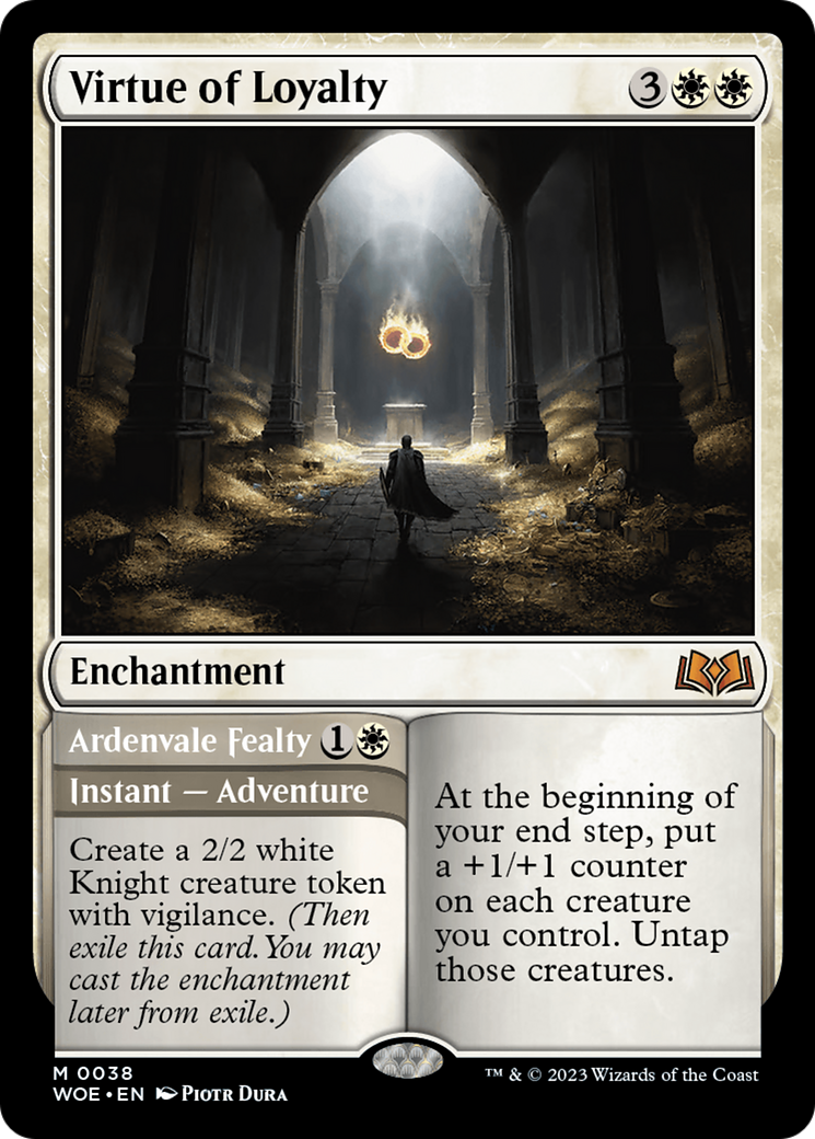 Virtue of Loyalty // Ardenvale Fealty (WOE-038) [Wilds of Eldraine] Foil