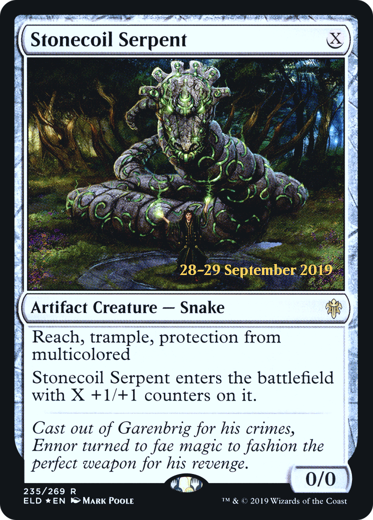 Stonecoil Serpent (PRE-235S) [Throne of Eldraine Promos] Foil