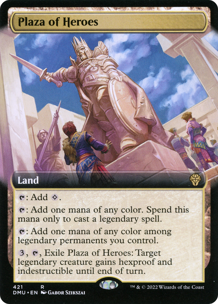 Plaza of Heroes (Extended Art) (DMU-421) [Dominaria United]