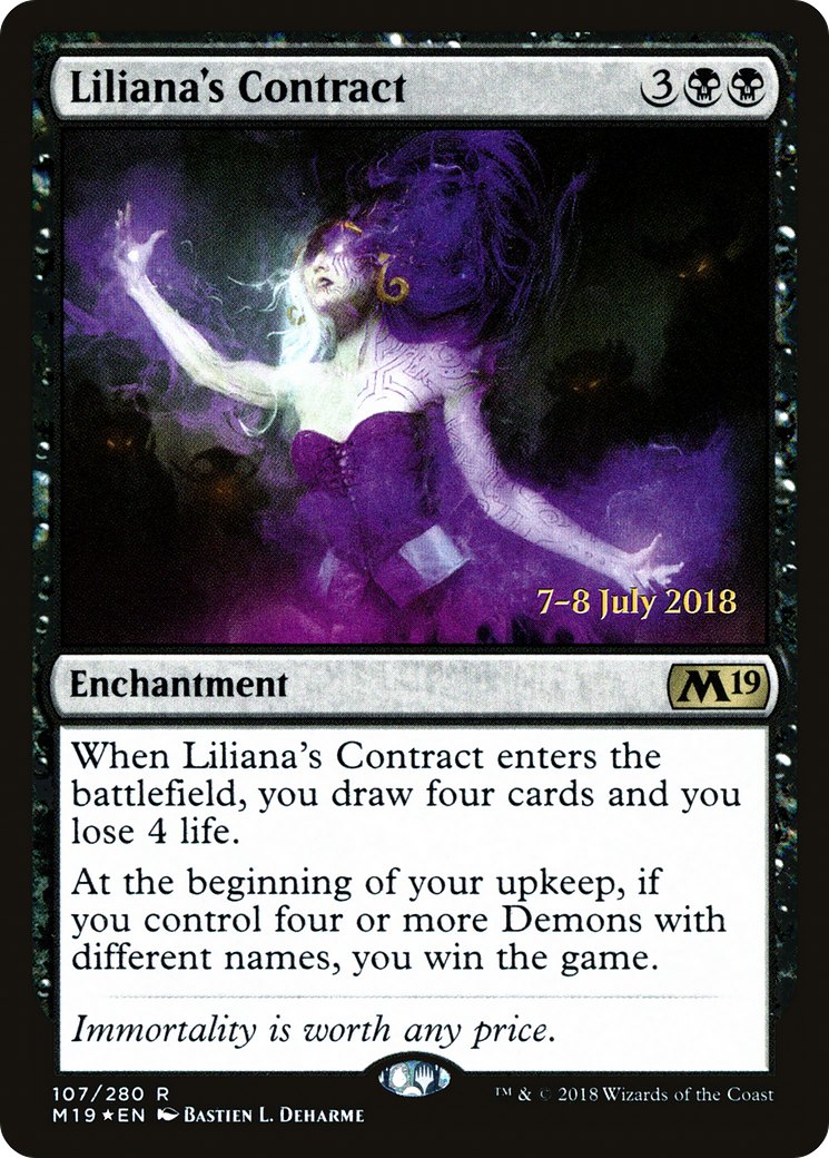 Liliana's Contract (PRE-107S) [Core Set 2019 Promos] Foil