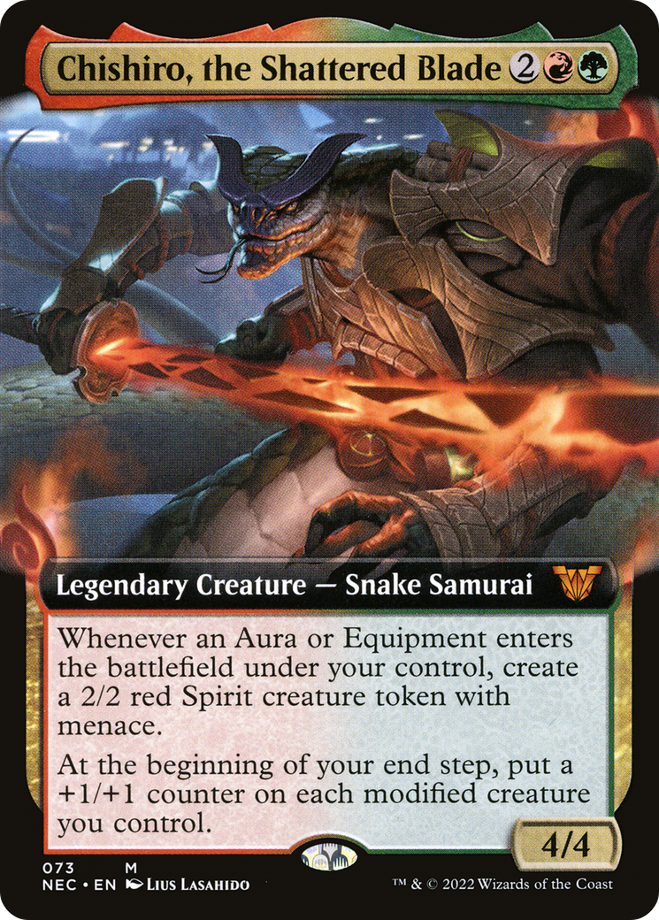Chishiro, the Shattered Blade (Extended Art) (NEC-073) [Neon Dynasty Commander]
