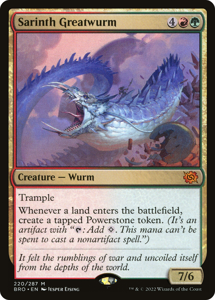 Sarinth Greatwurm (BRO-220) [The Brothers' War] Foil