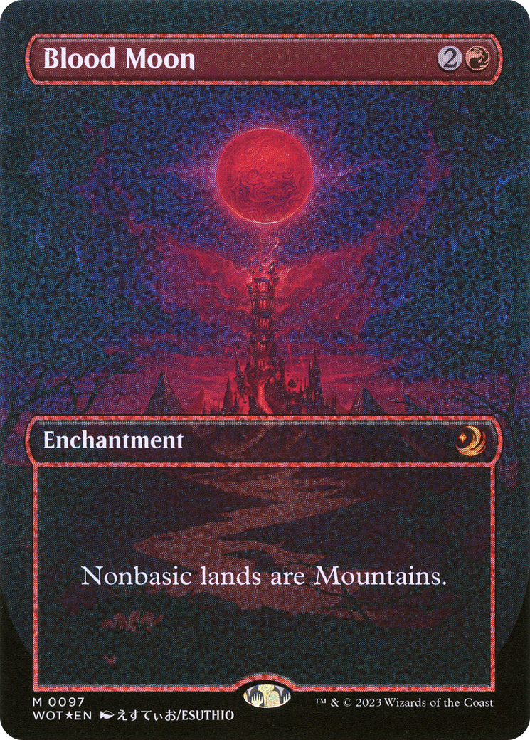 Blood Moon (WOT-097) [Wilds of Eldraine: Enchanting Tales] (Borderless) Foil