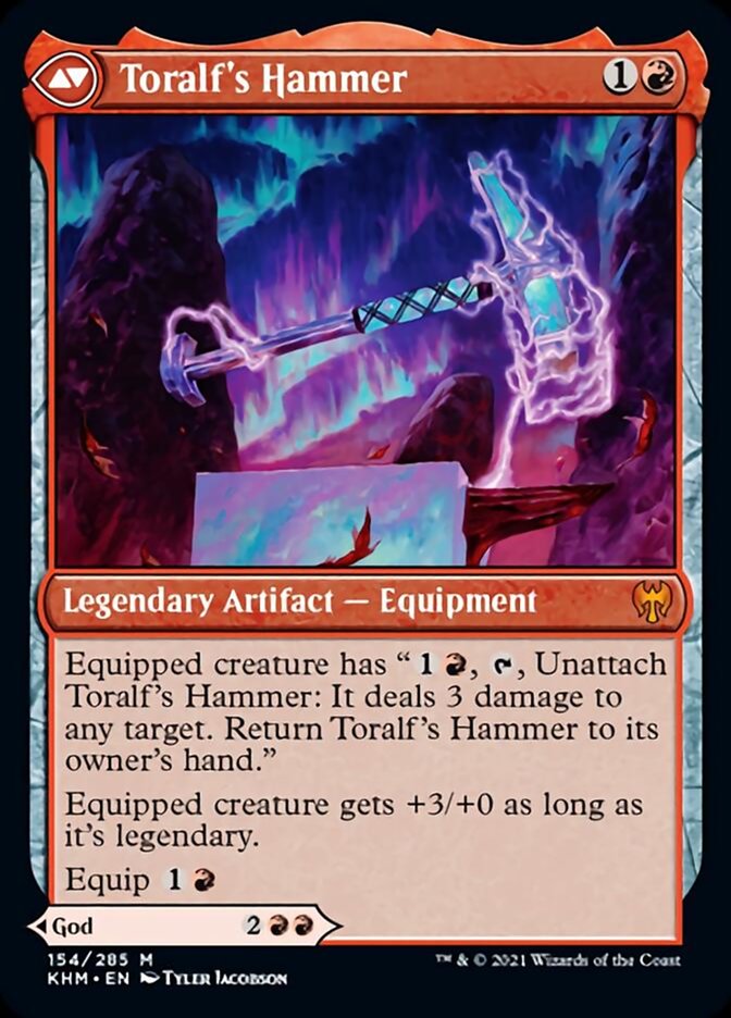 Toralf, God of Fury // Toralf's Hammer (KHM-154) [Kaldheim] Foil