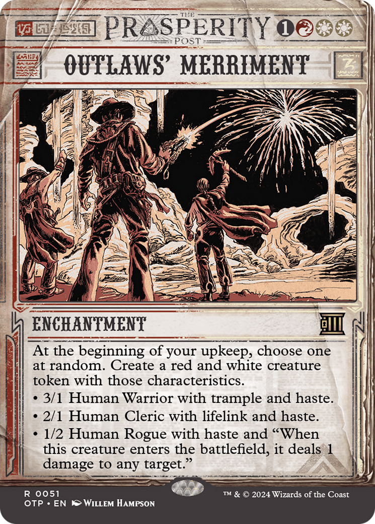 Outlaws' Merriment (OTP-051) [Breaking News]: (Showcase) (Borderless) Foil